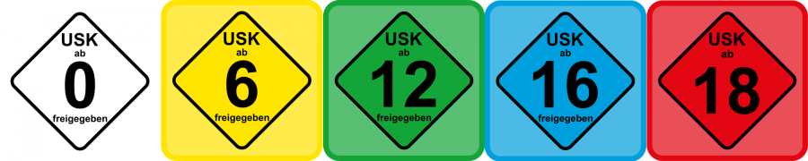 Symbolbilder der USK-Freigaben