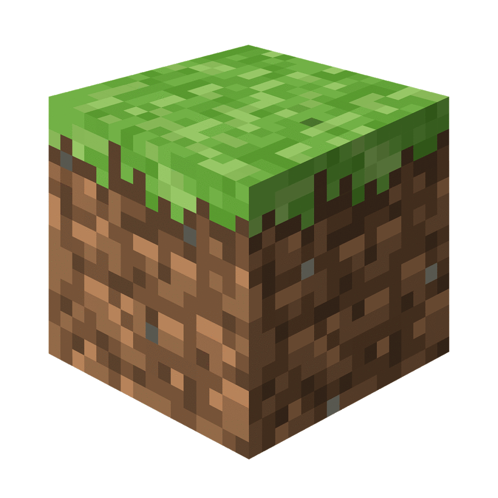 Ein Block in Minecraft aus Erde